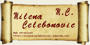 Milena Čelebonović vizit kartica